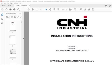 cnh cx50b dimensions